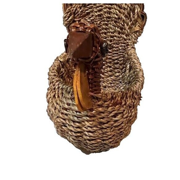 Woven Wicker Farmcore Countrycore Turkey Shaped Basket Thanksgiving Fall Decor - Picture 4 of 4